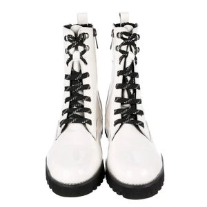 DONALD PLINER Patent Leather Combat Boots Size 7.5